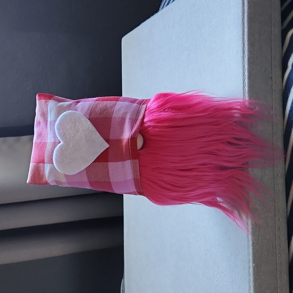 Large heart gnome plush
